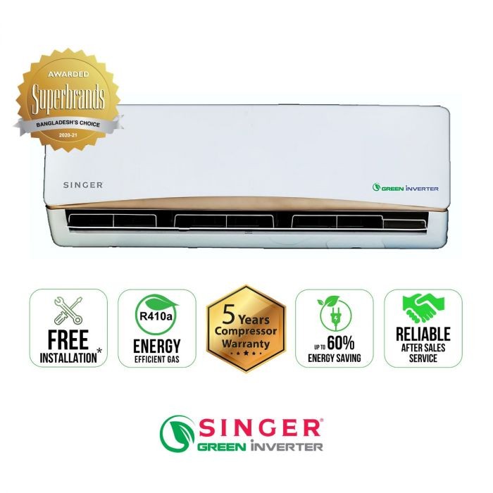 Air Conditioner 2.0 Ton Singer Green Inverter